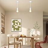 Caldarax White E27 Pendant Light Fitting 6in Ceiling Rose 150mm view 5