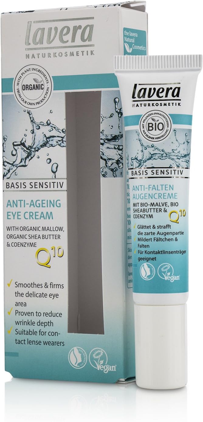 lavera Anti-Ageing Eye Cream Q10 Vegan Organic Natural Cosmetics 15ml