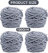 TSLBW Knitting Wool Yarn 4 x 100g Soft Multi Coloured Chunky Yarn view 2