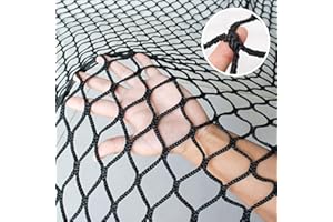 KACQIHTU Safety Net Protection Rope Net Baseball Net Kids Pet Stair Balcony Protection Net Baseball Softball Backstop Nets Knotless Polyester Sports Netting Black