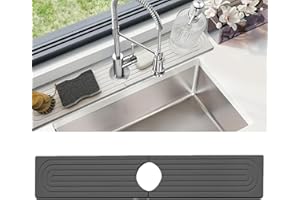 Faucet Mat for Kitchen Sink, Diatomite Fast Drying Stone Sink Tray, Super Absorbent Stone Splash Guard Drip Mat for Kitchen a