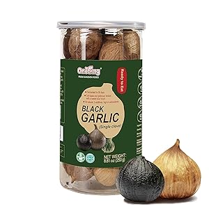 ONETANG Black Garlic 250g, Whole Black Garlic Fermented for 90 days, 0 additives, high in antioxidants 8.81 oz