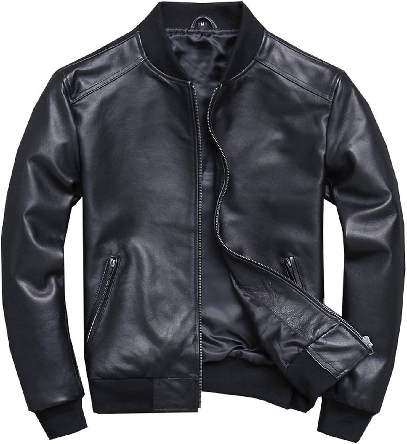 short sleeve leather jacket mens