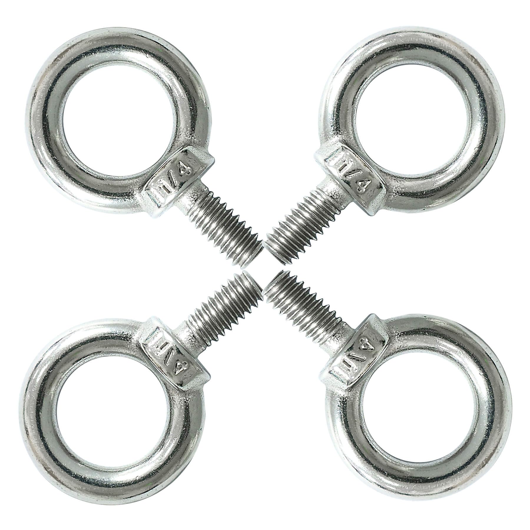Photo 1 of NIDAYE 5/16" UNC Lifting Shoulder Eye Bolts, Marine Grade 316 Stainless Steel Threaded Nut Fastener, 4 Packs