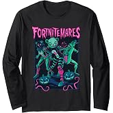 Fortnite Halloween Fortnitemares Retro Creepy Group Poster Long Sleeve T-Shirt