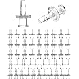 QWORK 50 Pcs Female luer Lock 1/8" PP Hose Barb Adapter, PP Hose Barb Adapter, Luer Lock Fitting for Laboratory Biochemical/Analytical Instruments, Aquarium Equipment and Food Machinery