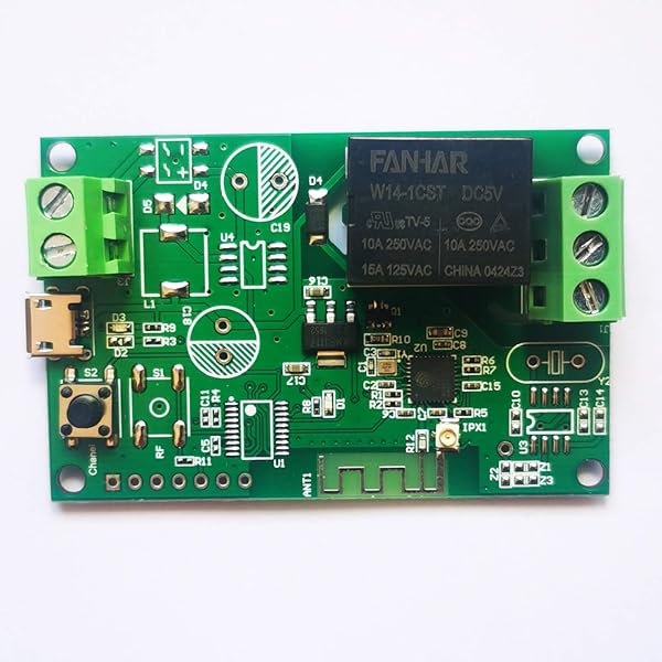 TISHITA Smart Home WiFi Mdulo de Rel de Interruptor Inteligente Inalmbrico APP Control Remoto 5V 12V