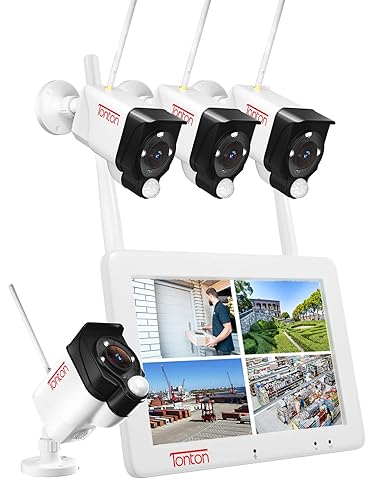 3MP&2-Way Audio&Floodlight] Tonton Portable LCD Security Camera