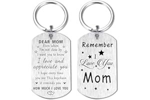 Remember I Love You Mom Keychain Gifts, Mother Birthday Gift for Mom Christmas Mother's Day Present from Son Daughter
