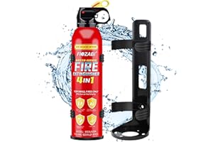 FIOZABI 1 PACK Portable Fire Extinguisher Spray 4 in-1 With Bracket for The House/Car/Kitchen/Garage/Home,0.5-A:21-B:C:5K Wat