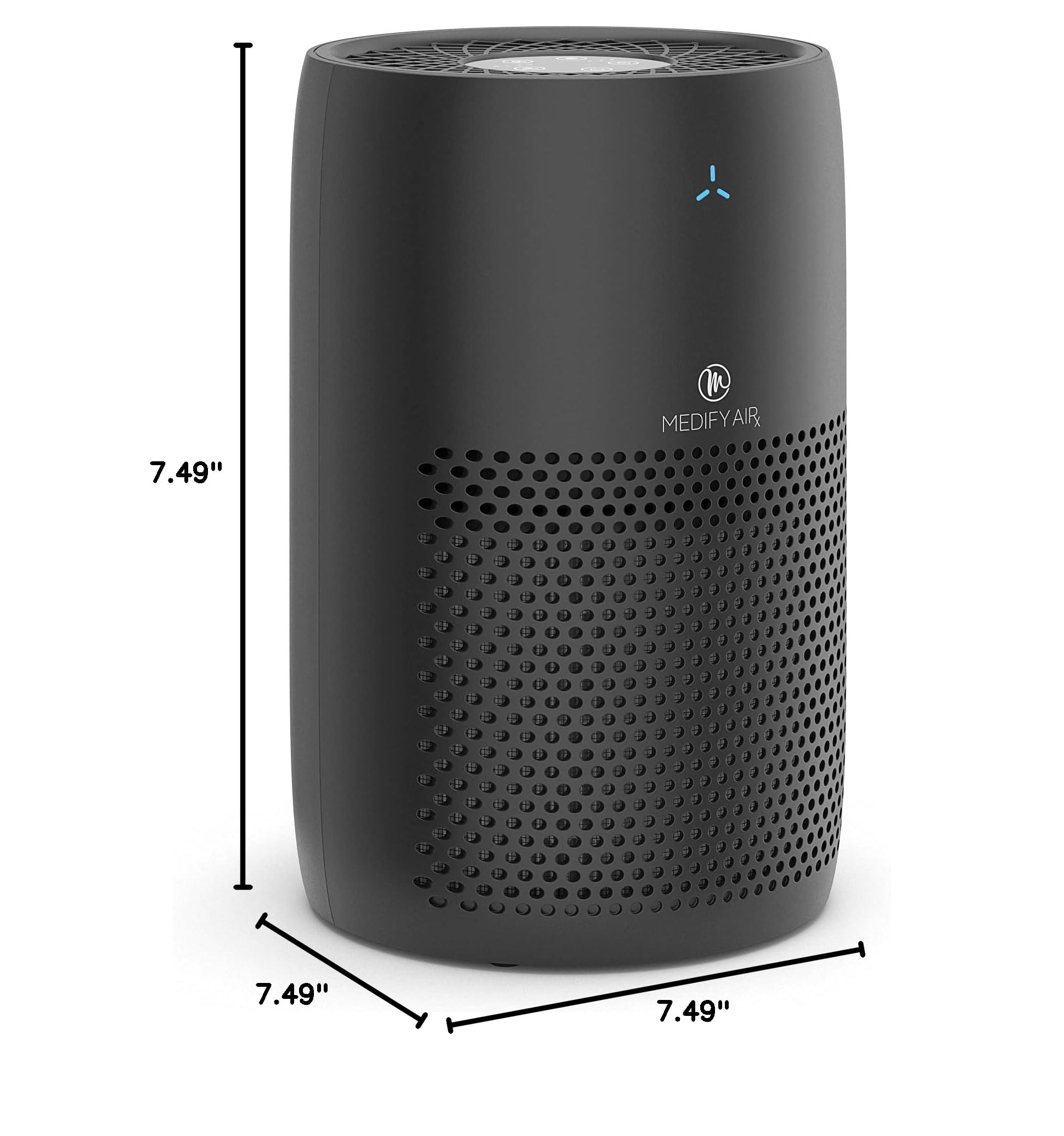 Medify MA-22 Air Purifier with True HEPA H13 Filter | 555 ft² Coverage in 1hr for Allergens, Smoke, Wildfires, Dust, Odors, Pollen, Pet Dander | Removal to 0.1 Microns | Black, 1-Pack