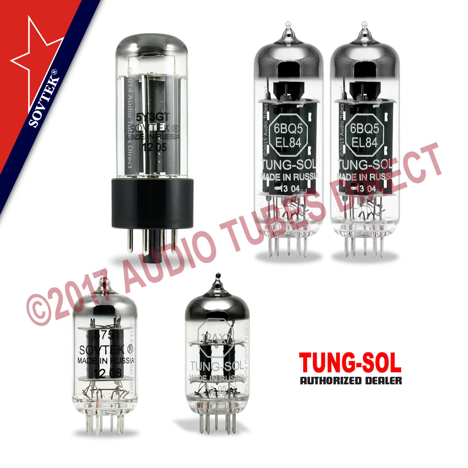 Tung-Sol/Sovtek Tube Upgrade Kit For Dr. Z Carmen Ghia Amps EL84 12AX7 5751 5Y3GT