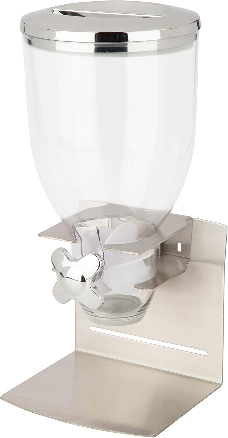 Zevro Indispensable Designer Dry Food Dispenser, Dual Control, Stainless Steel, Silver: Food Dispensers: Kitchen & Dining