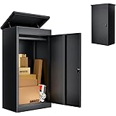 Package Delivery Boxes for Outside,Extra Large Parcel Drop Boxes with Spacious Lock Equipped,Galvanized Steel Mail Container,for Townhouse, Balcony, Driveway, Cabin