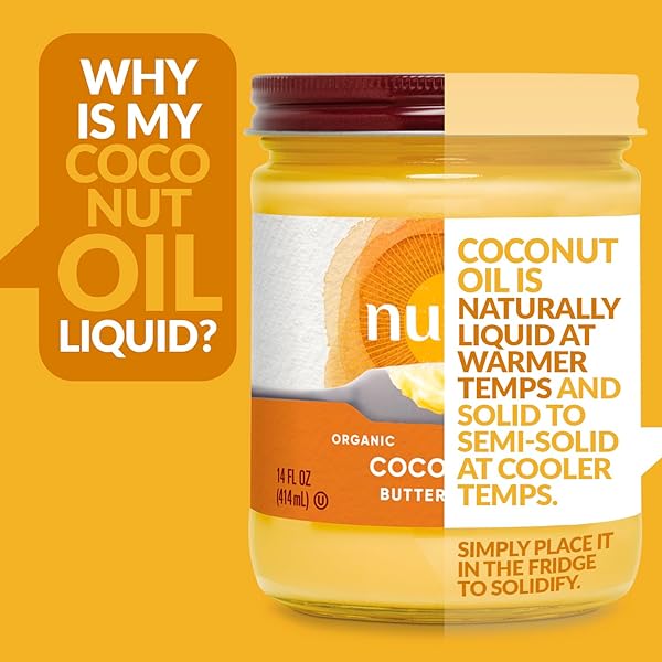 NUTIVA ORGANIC COCONUT OIL, BUTTERY FLAVOR, 14 OUNCE