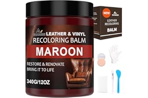 SHABEIBEI Leather Scratch Repair Balm-Maroon Leather Color Restorer for Couches Leather Scratch Remover for Carseat Boots Leather Couch Scratch Repair for Couches Leather Couch Paint- Leather Dye (maroon)