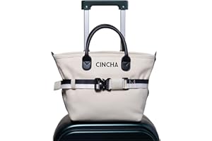 Cincha Mini Travel Belt for Luggage - Stylish & Adjustable Add a Bag Luggage Strap for Carry On Bag - Airport Travel Accessories for Women & Men - As Seen on Shark Tank (Cream and Black)