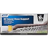Camco Aluminum Sewer Hose Support, Supports Sewer Hoses Up to 10', Includes Strap Kit to Secure Your Hose in Place, Durable C