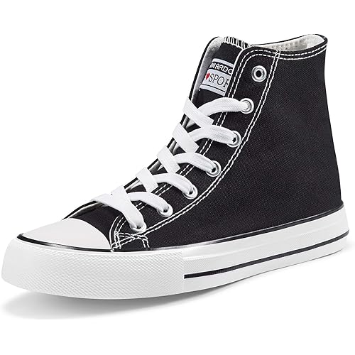 Womens High Tops Canvas Shoes Casual Sneakers Classic Lace up Comfortable Tennis Shoes