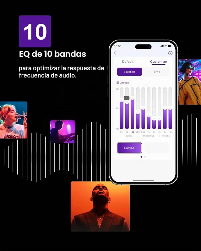 Barra de Sonido 7.1 Canales para TV, Sistema de Sonido Envolvente para Cine en Casa, 4 Altavoces Envolventes, Subwoofer de 4", Control por App, Ecualizador Ajustable, Bluetooth 5.3, Aura A40