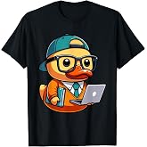 Tech Nerd Techie Programmer Coder Coding Duck T-Shirt