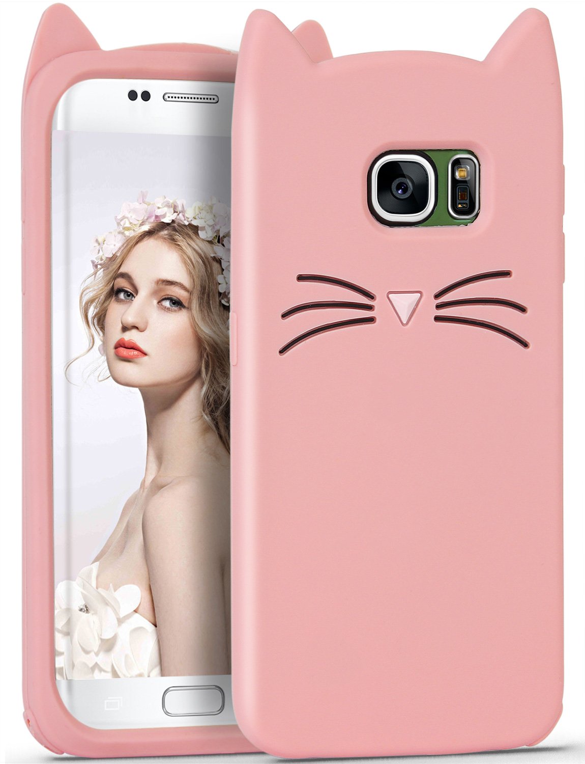 Imikoko Cute Silicone Cat Cases For Samsung Galaxy S7 Edge Rose Gold Buy Online In Antigua And Barbuda At Antigua Desertcart Com Productid