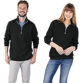 Charles River Apparel Unisex Crosswind Quarter Zip, Mens and Womens Soft Cotton Blend Sweatshirt