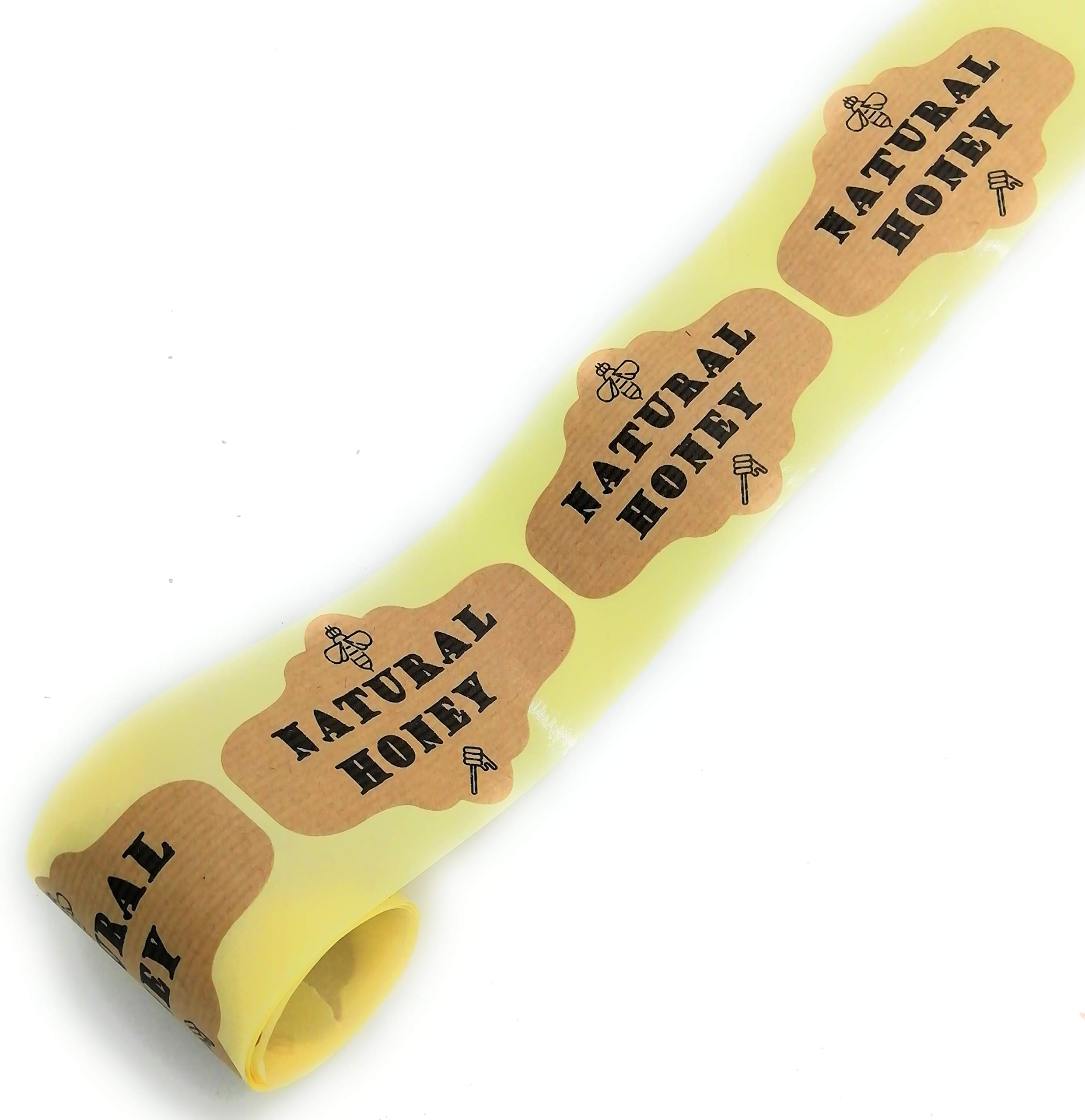 Natural Honey Kraft Honey Jar Labels (Pack of 50)