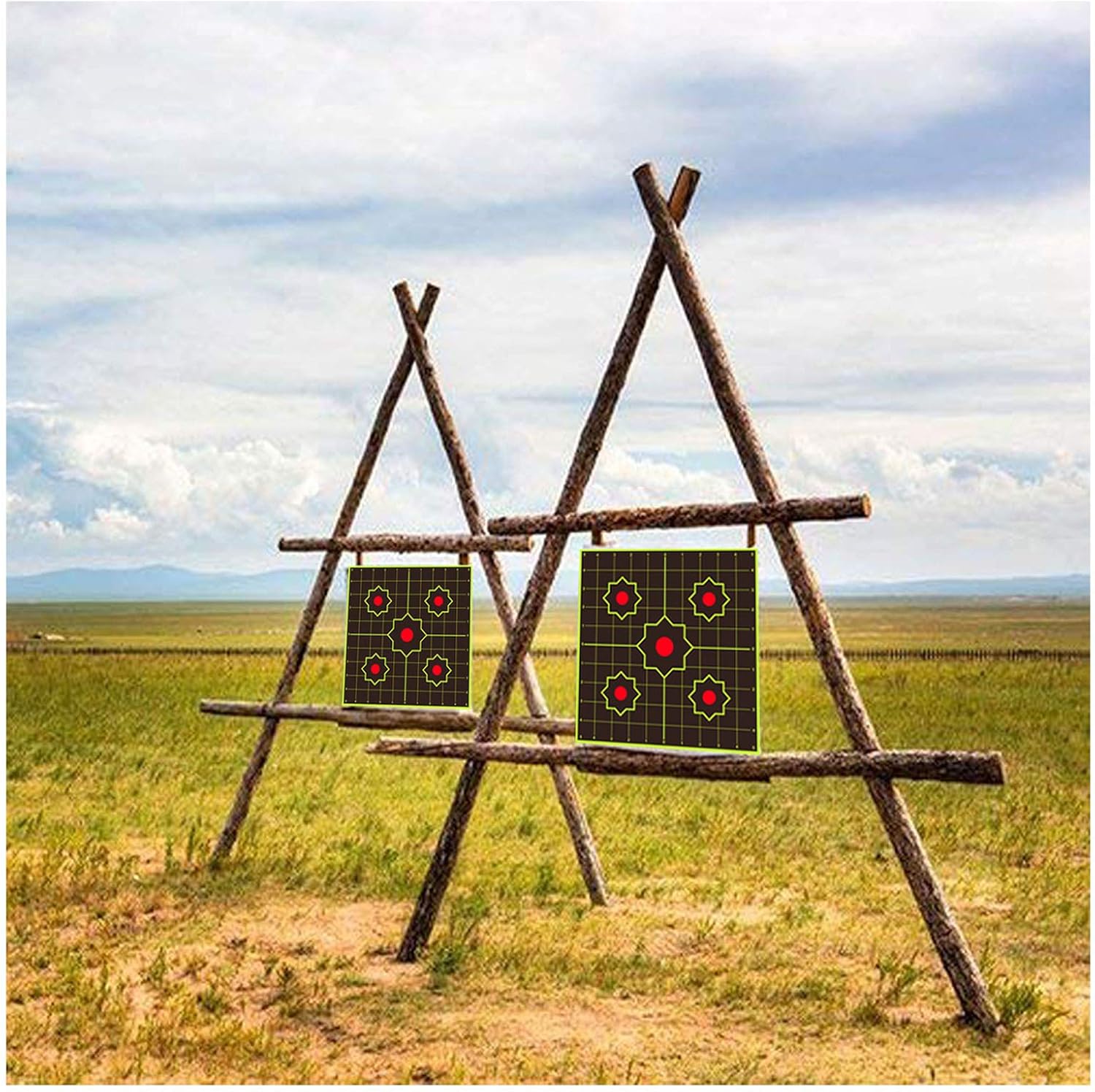 JingZhouYang - Reusable Splash Shooting Target, 10 x 10inch self-Adhesive Fluorescent Yellow Aiming Target for Indoor and Outdoor Shooting ranges : Sports & Outdoors