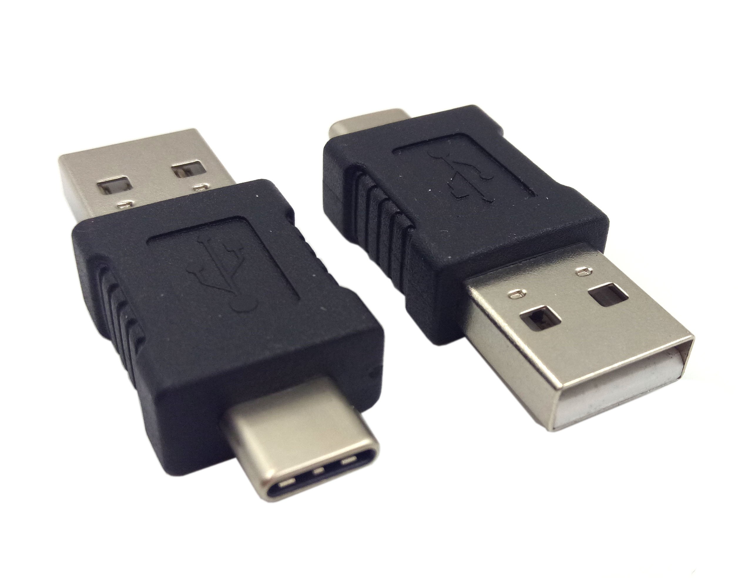 WpengQaoquda USB-C Adapter, (2-Pack) USB 3.1 Type-C Male to USB 2.0 A Male Extension Adapter for Laptop,Tablet, Mobile Phone and More (USB C M/A M)