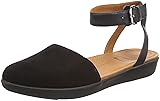 FitFlop Women's Cova Closed Toe Sandals Black Suede