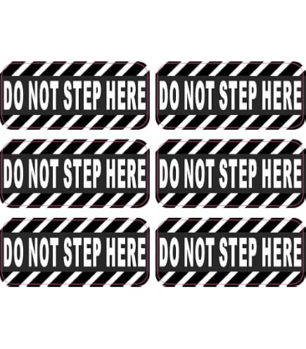 Pair Of Blue Vinyl Aircraft 'No Step' Decals – 5 X 0.75 Inch – Non-Slip Warning Labels
