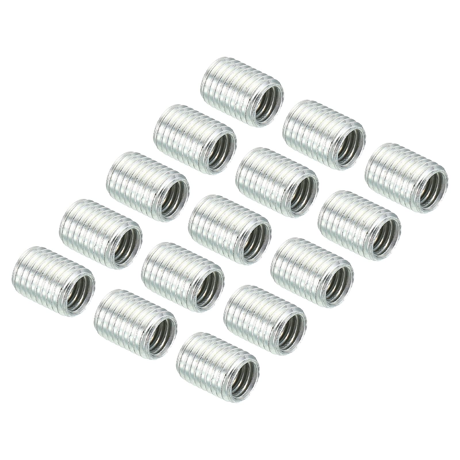 PATIKIL M8x1mm to M6x1mm Thread Adapters Sleeve Reducing Nut, 15 Pack 10mm Screw Conversion Nut Threaded Tube Coupler Connector Pipe Fitting — image 1