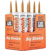Sashco - BIG-P-TA-12 Big Stretch Acrylic Latex High Performance Caulking Sealant, 10.5 Ounce Cartridge, Tan (Pack of 12)