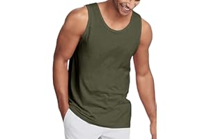 Hat and Beyond Mens Tank Top Soft Performance Boxing Gym Shirts Plain Muscle Tee