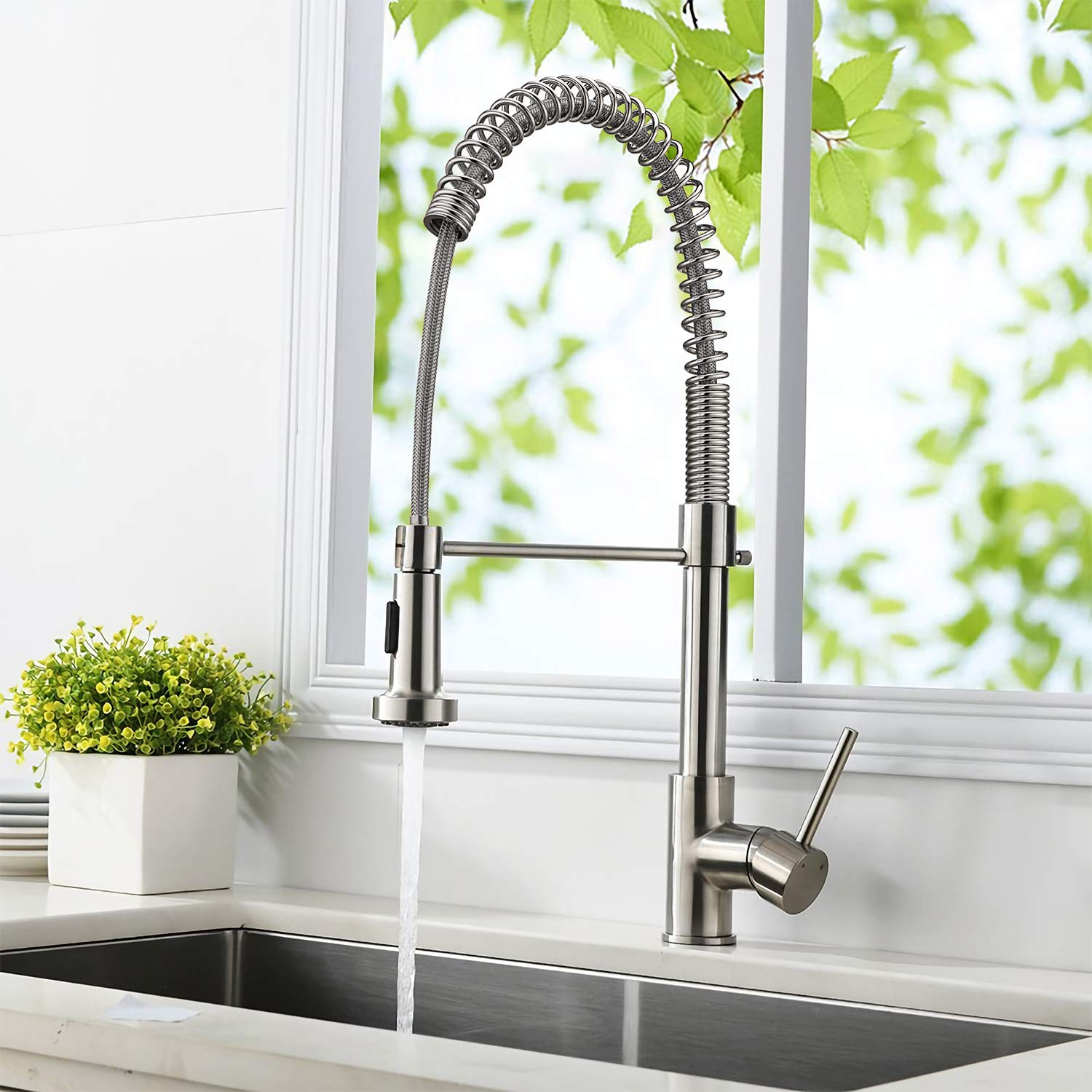 Moderno Grifo De Cocina Grifo De Cocina Profesional 360 deg Giratorio