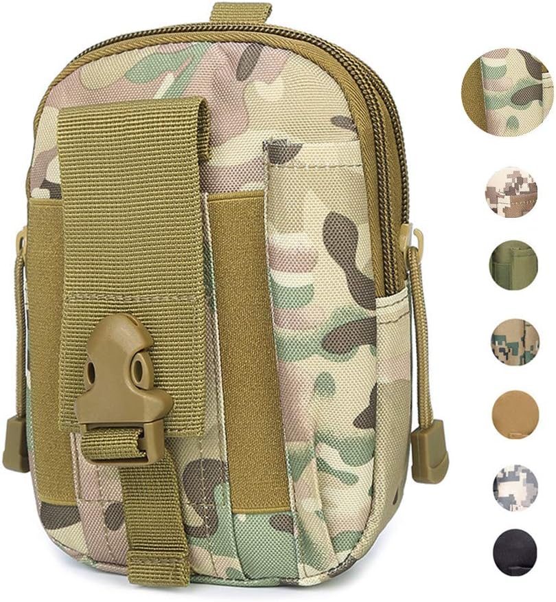Waist Pack Fanny Pouch Bag Womens Mens Waterproof EDC MOLLE Pack Large Backpack Attachments Tactical Belt Pouch for Hiking Fishing Mountaineering Climbing Jogging Walking Hiking Cycling Gifts