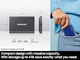 Samsung T7 Portable SSD 2TB Gray USB 3.2 External Solid State Drive 1050MB/s view 4