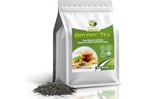 Wu Mountain Tea Organic Oolong Tea – 1 lb Loose Leaf – Premium Whole Black Chinese Tea Leaves – Smooth Aroma, Low Astringency, Naturally Energizing – Perfect for Hot & Iced