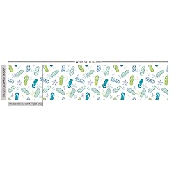 Lunarable Nautical Fabric by The Yard, Flip Flops