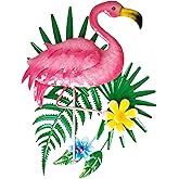 dreamskip Pink Flamingo Wall Decor, Outdoor Metal Wall Art, Flamingo Gifts for Woman, Decoration for Garden, Yard, Party