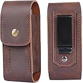 Tallywave Leather Multitool Sheath - Belt Clip Leather Multitool Holster - EDC Belt Organizer Multitool Pouch for Belt - Magnetic Closure Multitool Case, Darkbrown