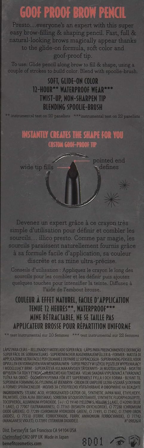 Goof Proof Brow Pencil by benefit 2.5 Natural Blonde, 2,5 Neutral Blonde - Image 4
