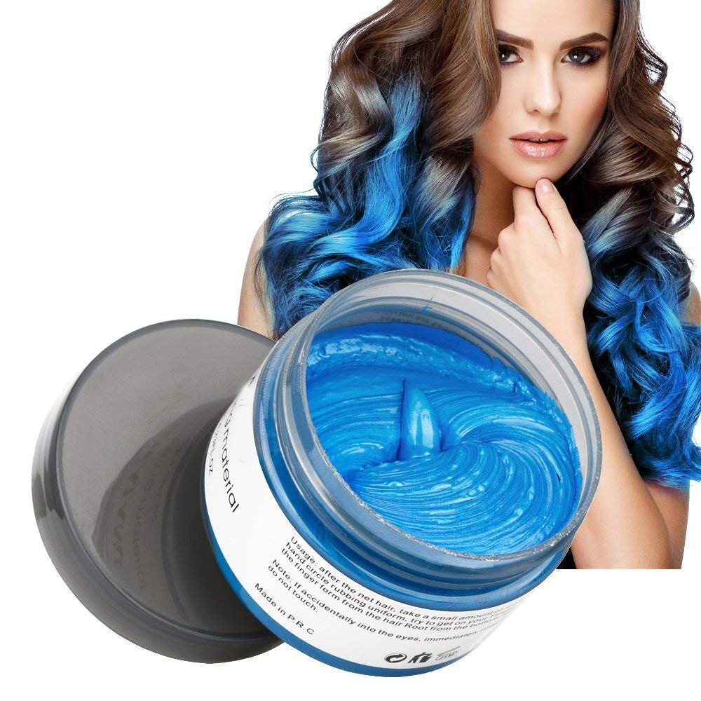 OCHILIMA Blue Hair Wax Colour - Temporary Styling Dye Mud, Natural Ingredients Washable Cream for Men and Women - 120g /4.23 Oz โ image 1