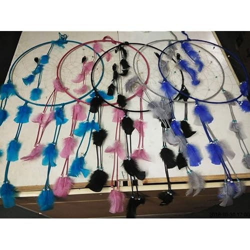 PREP WIPES Set of 12 DREAMCATCHERS,Hand Made in Mexico, Gifts, Feathers, 19" Dream Catcher with Lights Dream Big Wall Decor Hanging Dream Catcher