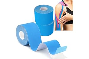 GTAGKOMMEN 3 Rolls Kinesiology Tape,16ft Waterproof and Hypoallergenic Kinesiology Tape for Muscle Pain Relief,Joint Support and Tennis Football Sports Activities Tapes,Free-Cutting Elastic Athletic Tape