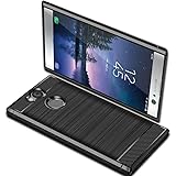 Funda Xperia XA2, XvDsu duradera carcasa resistente a golpes de armadura cubierta de diseño delgado de fibra de carbono para Sony Xperia XA2 (Negro)
