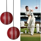 Teyva Daily 3 Pcs Cricket Hanging Ball PU Cricket Practice Ball with Cord for Outdoor Indoor Practice Hand Eye Coordination Easy to Hang Enhances Batting Skills Family Fun Honing Skills