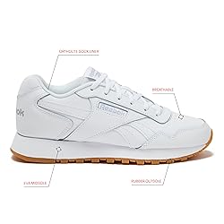 Reebok Women's Glide Sneaker, White/Cold Grey/Gum, 5