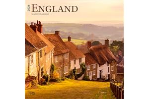 England | 2026 12 x 24 Inch (Hanging) Monthly Square Wall Calendar | Plastic-Free | BrownTrout | UK United Kingdom Scenic
